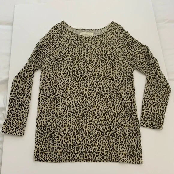 OBEY Echo Mountain Leopard Print Crew Neck Shirt - Picture 2 of 5